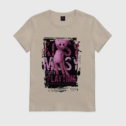 Футболка хлопковая женская Кисси Мисси из Poppy Playtime, цвет: миндальный