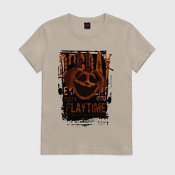 Футболка хлопковая женская Пеклопёс DogDay из Poppy Playtime, цвет: миндальный