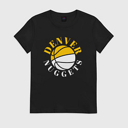 Футболка хлопковая женская Denver Nuggets sport, цвет: черный