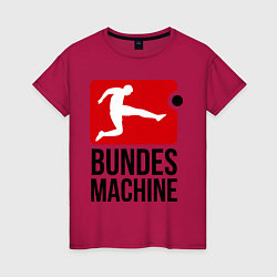 Женская футболка Bundes machine football