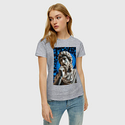 Футболка хлопковая женская Античность и математика, цвет: меланж — фото 2