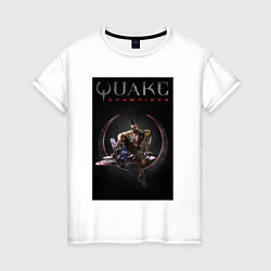 Футболка хлопковая женская Quake champions Anarki, цвет: белый