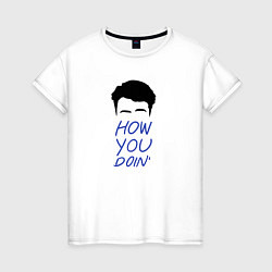 Футболка хлопковая женская How you doin, цвет: белый