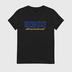Футболка хлопковая женская Golden State basketball, цвет: черный