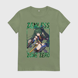 Футболка хлопковая женская Qingyi - Zenless Zone Zero, цвет: авокадо