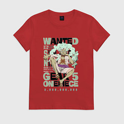Футболка хлопковая женская One piece D Luffy wanted, цвет: красный