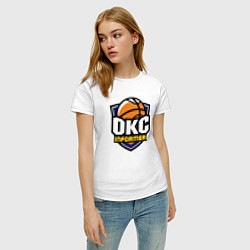 Футболка хлопковая женская OKC informer, цвет: белый — фото 2