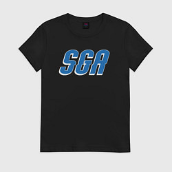 Футболка хлопковая женская SGA Oklahoma, цвет: черный