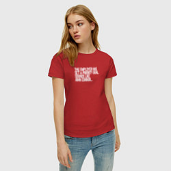Футболка хлопковая женская Приоритеная цель джон коннер, цвет: красный — фото 2