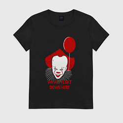Футболка хлопковая женская We all float, цвет: черный