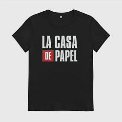 Футболка хлопковая женская La casa de papel, цвет: черный