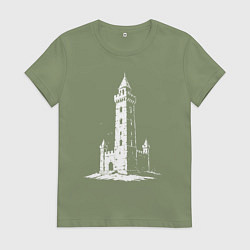 Футболка хлопковая женская Страж веков, цвет: авокадо