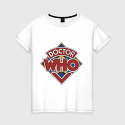 Футболка хлопковая женская Doctor Who, цвет: белый