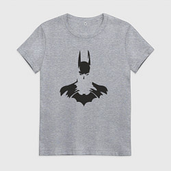 Футболка хлопковая женская Batman shadow, цвет: меланж