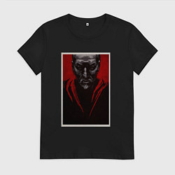 Футболка хлопковая женская Джон Крамер - Пила, цвет: черный