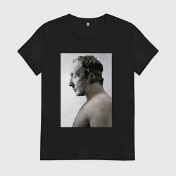 Футболка хлопковая женская Пила, цвет: черный