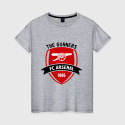 Футболка хлопковая женская FC Arsenal: The Gunners, цвет: меланж