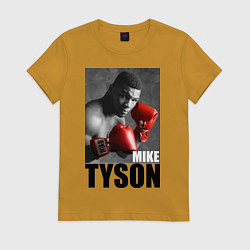 Футболка хлопковая женская Mike Tyson, цвет: горчичный