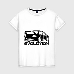 Футболка хлопковая женская Evolution, цвет: белый