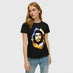 Футболка хлопковая женская Che Guevara Art, цвет: черный — фото 2