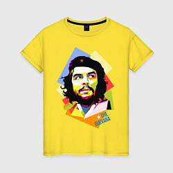 Футболка хлопковая женская Che Guevara Art, цвет: желтый
