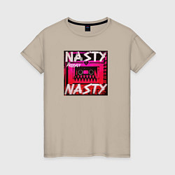 Футболка хлопковая женская The Prodigy: Nasty, цвет: миндальный