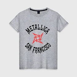 Футболка хлопковая женская Metallica: San Francisco, цвет: меланж