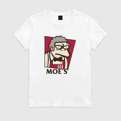 Футболка хлопковая женская Moe's, цвет: белый