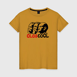 Футболка хлопковая женская Oldscool USSR, цвет: горчичный