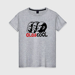 Футболка хлопковая женская Oldscool USSR, цвет: меланж