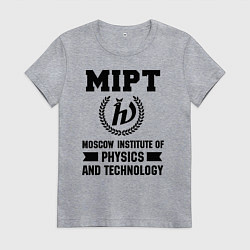 Футболка хлопковая женская MIPT Institute, цвет: меланж
