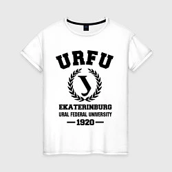 Футболка хлопковая женская URFU University, цвет: белый