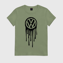 Футболка хлопковая женская Volkswagen, цвет: авокадо