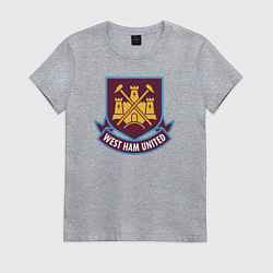 Футболка хлопковая женская West Ham United FC, цвет: меланж