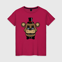 Футболка хлопковая женская Freddy FNAF, цвет: маджента