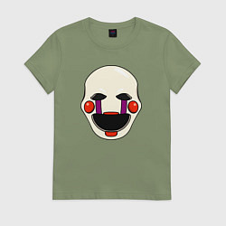 Футболка хлопковая женская Puppet FNAF Марионетка, цвет: авокадо