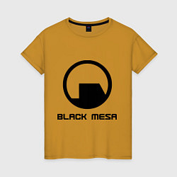 Футболка хлопковая женская Black Mesa: Logo, цвет: горчичный