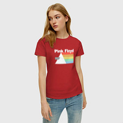 Футболка хлопковая женская Pink Floyd, цвет: красный — фото 2