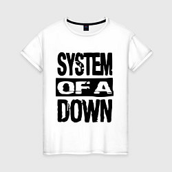 Футболка хлопковая женская System Of A Down, цвет: белый