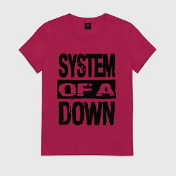 Футболка хлопковая женская System Of A Down, цвет: маджента