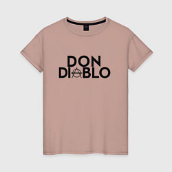 Футболка хлопковая женская Don Diablo, цвет: пыльно-розовый