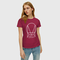 Футболка хлопковая женская OWSLA, цвет: маджента — фото 2