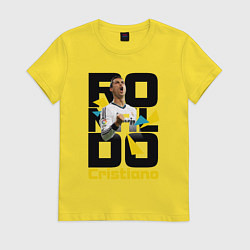 Футболка хлопковая женская Ronaldo Funs, цвет: желтый
