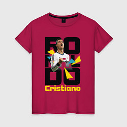 Футболка хлопковая женская Ronaldo Funs, цвет: маджента