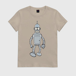 Футболка хлопковая женская Iron Bender, цвет: миндальный
