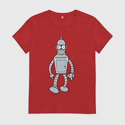 Футболка хлопковая женская Iron Bender, цвет: красный