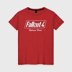 Футболка хлопковая женская Fallout 4: Welcome Home, цвет: красный