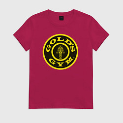 Футболка хлопковая женская Gold's Gym, цвет: маджента