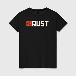 Футболка хлопковая женская RUST, цвет: черный