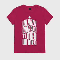 Футболка хлопковая женская Talk Whovian To Me, цвет: маджента